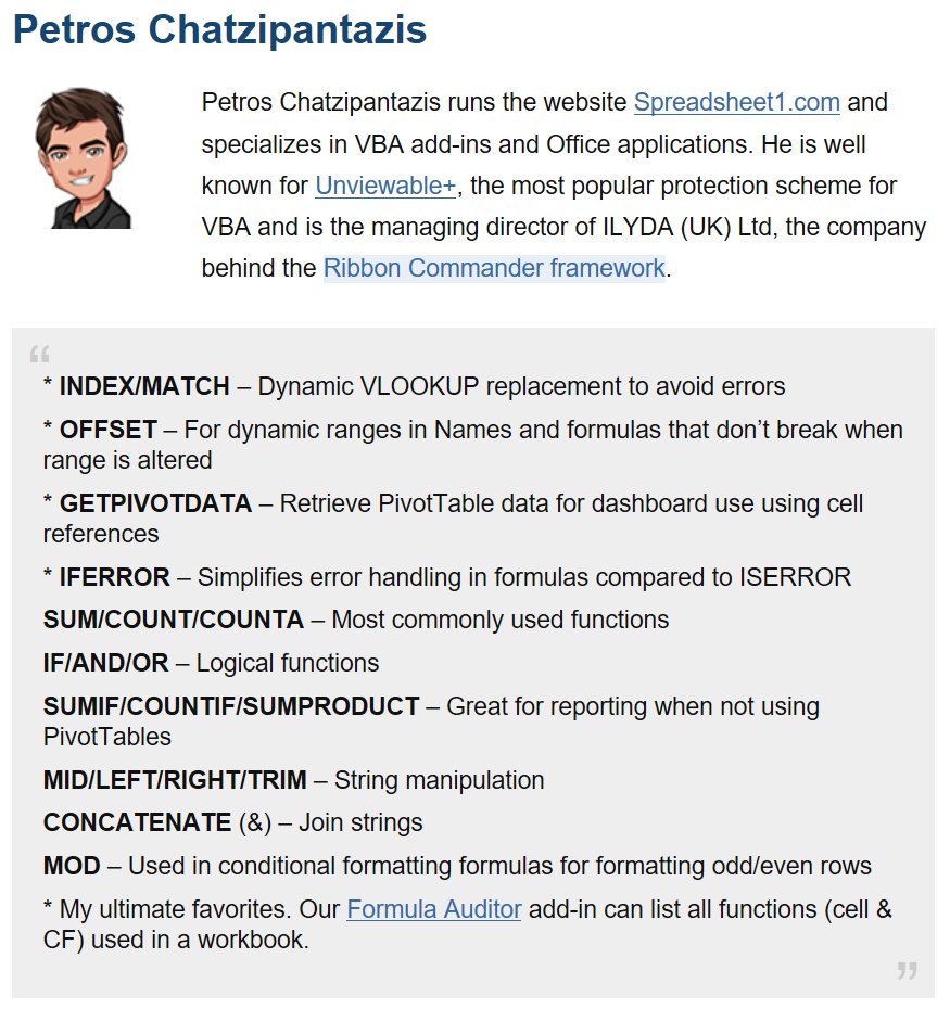 Experts Share Their 10 Favorite Excel Functions #Excel #Office365 

bit.ly/FavoriteExcelF…