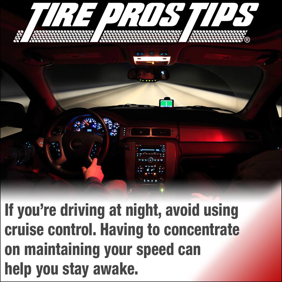 Goldsboro_Tire's tweet photo. Try avoiding using cruise control when driving at night! #TireProsTips https://t.co/rd3218u0M1
