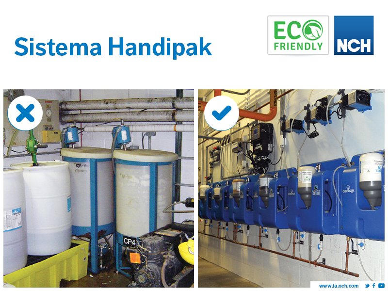 NCHlatinamerica's tweet photo. Sistema #HANDIPAK: concentrado sólido con capacidad de dilución programada que evita derrames y uso de espacio innecesario. #NCH https://t.co/H2nm8EBESs
