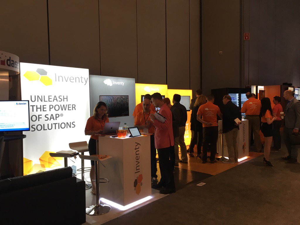 vgarnier's tweet photo. @InventyConsult The booth is swamped on Day 2 @SAPPHIRENOW ! Everyone wants to get a demo of Performer for SAP. https://t.co/VrdNe25qFD