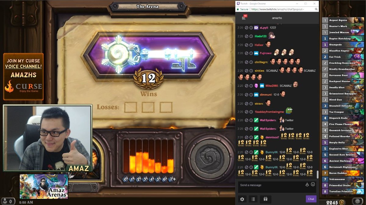 Amaz's tweet photo. Me smart, me go 12 wins 0 losses in Arena #SMOrc https://t.co/CvfH7E5tIc