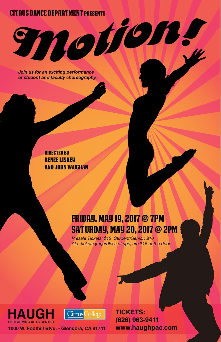 haughpac's tweet photo. FRI &amp; SAT: @citrus_arts  presents MOTION! Join us for an exciting performance of student &amp; faculty choreography. https://t.co/01BbZssyhC