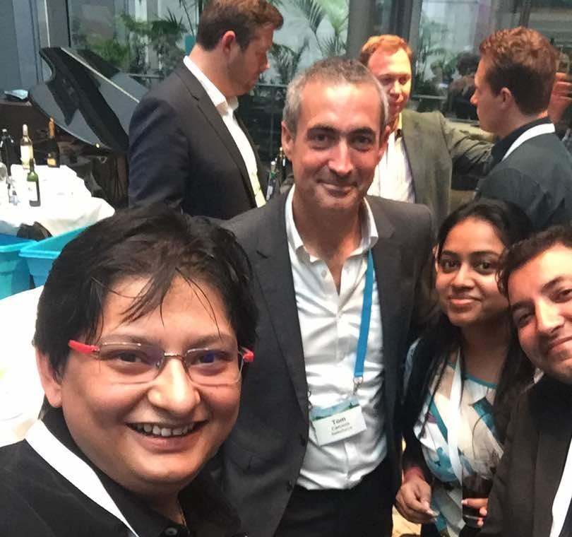 smsmagic's tweet photo. Nice to meet you Tom @tcann0n  @partnerforce #salesforcePF @Karanmagic @koelichatterjee @TanayaPal #SmsMagicLondonTour https://t.co/tOKOOC5htK