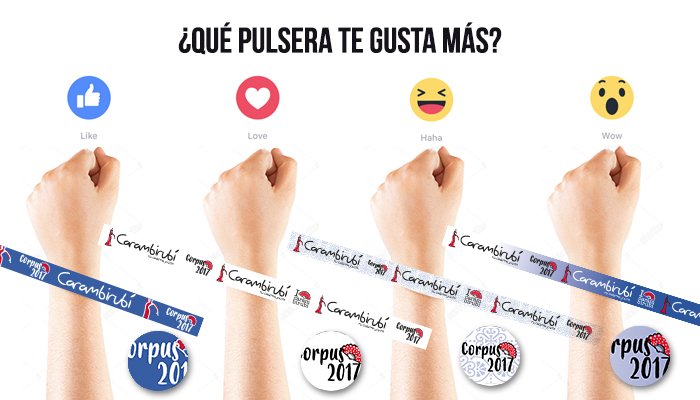 Necesitamos vuestra ayuda... ¿Cuál creéis que debe ser la pulsera de este Corpus?💃😊
#Corpus2017 #CasetaCarambirubí