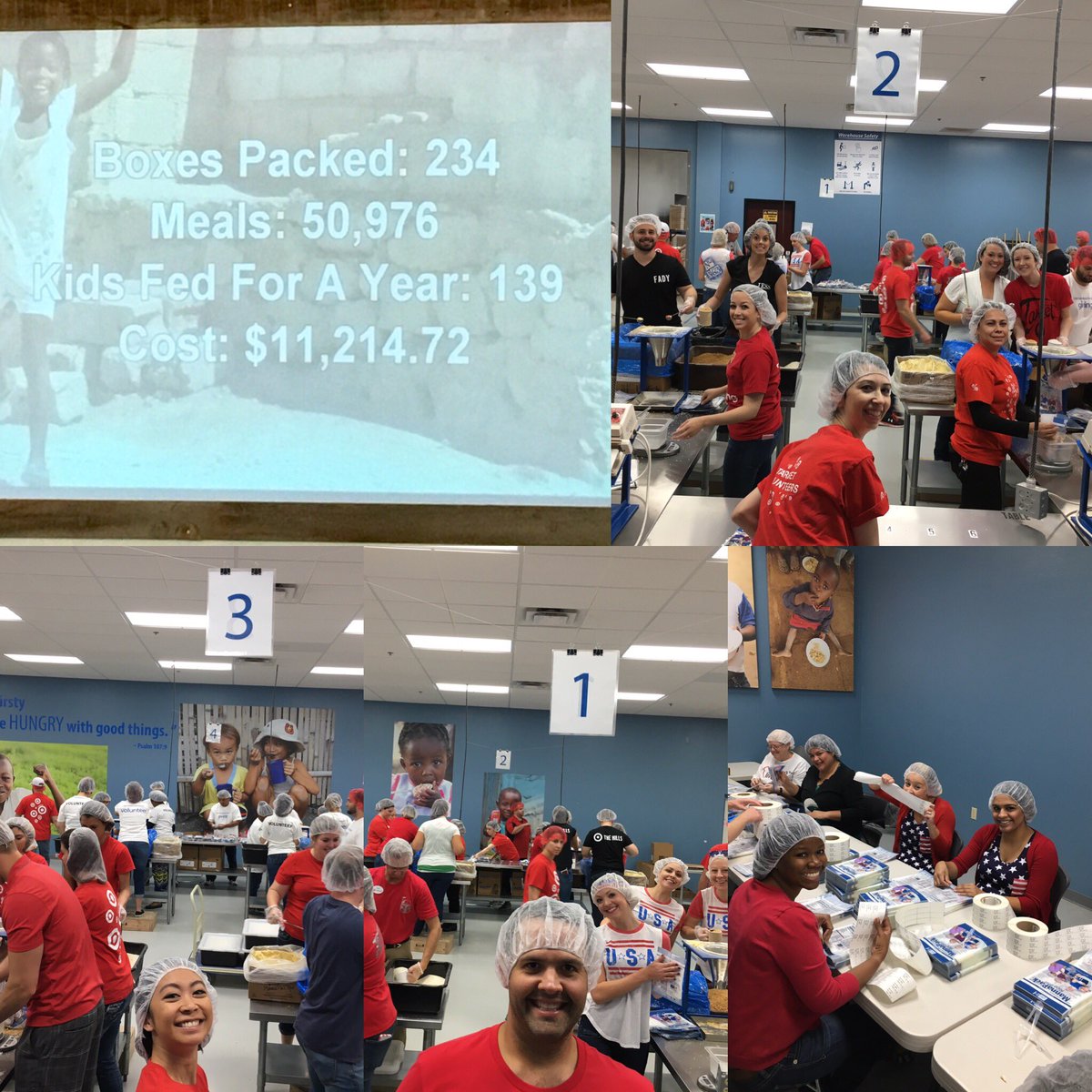 D234 packed 234 boxes of food at Feed My Starving Children today! #volunteer #worksomewhereyoulove