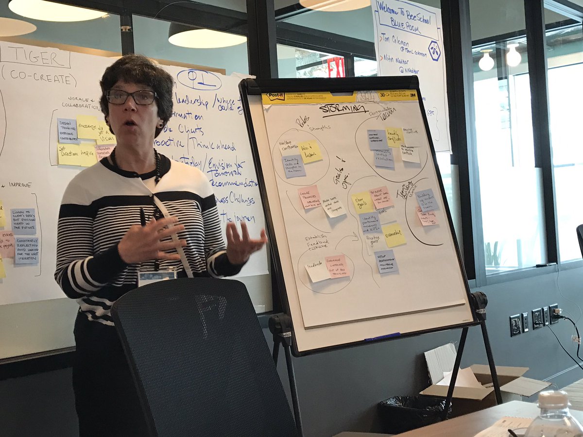 mineshplad's tweet photo. Elizabeth explaining what happens when a leader doesn't step up during the storming phase #beetigerteam #bee8band  @BeeSchoolGBS https://t.co/q5KJrs6Hm4