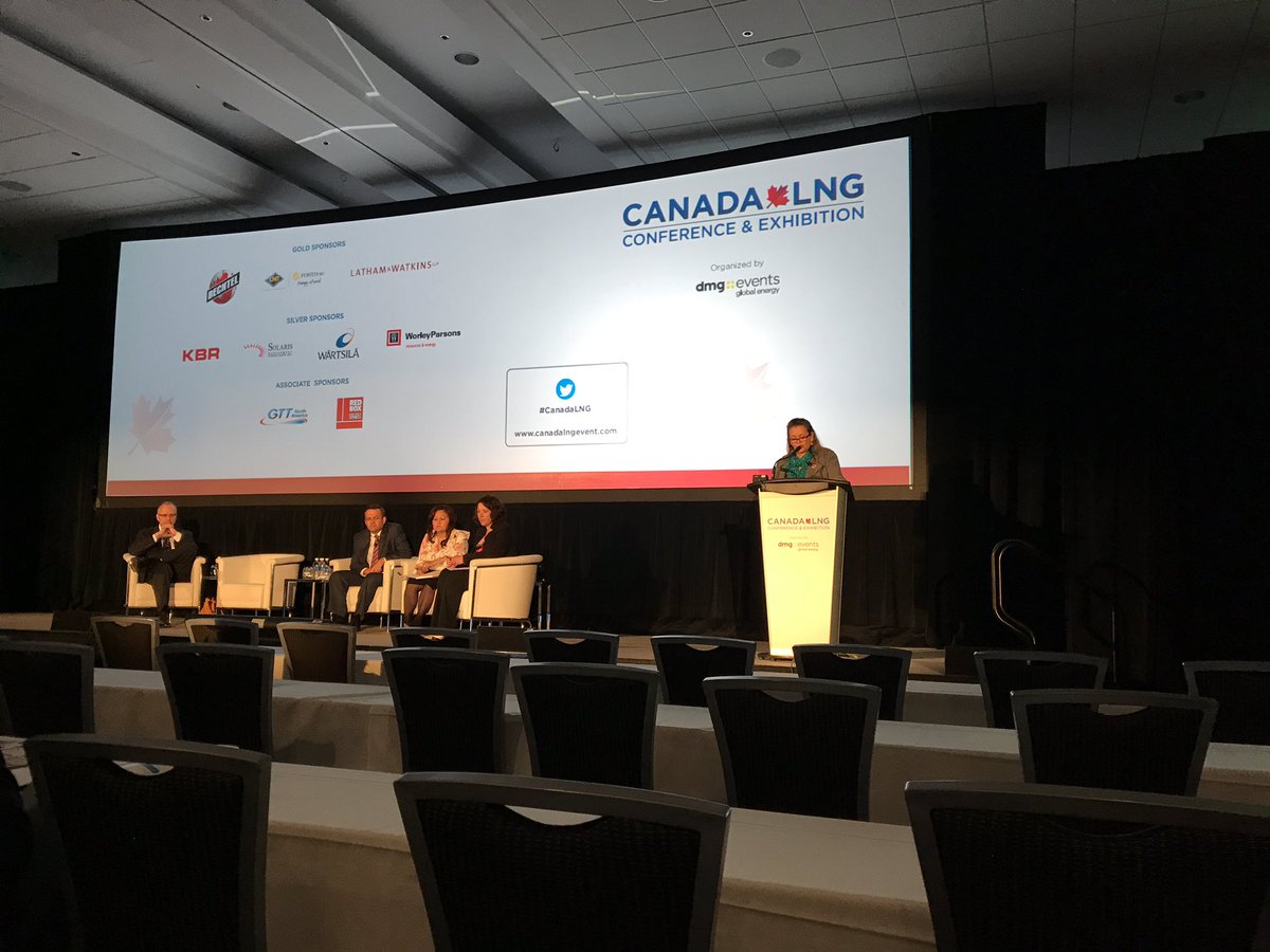 FirstNationsLP's tweet photo. Chief Thomas: "we want to see sustainable projects...Respect the law and partner with us" #CanadaLNG https://t.co/sF4Dv5rHEP