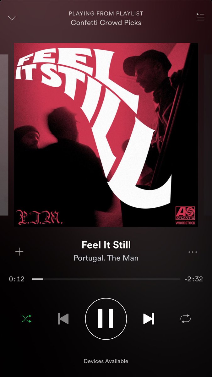 coooolbeannns's tweet photo. @ConfettiCrowd Your monthly #Spotify playlist is https://t.co/I53ET4p8Oy #PortugalTheMan https://t.co/RilQA3QmUx