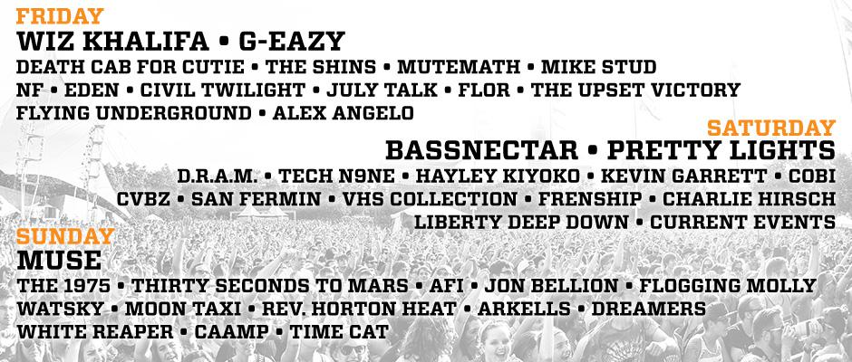 RadioNOW1009's tweet photo. Wanna check out @wizkhalifa @RealGEazy @bassnectar @PrettyLights and more at @bunburyfestival? RT For your chance to win 3-day passes! https://t.co/4kWHPRtjun