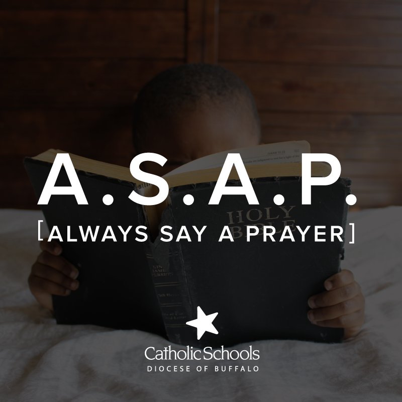 CatholicWNY's tweet photo. A good reminder for our fast paced, "ASAP" world. https://t.co/elFci16yy9
