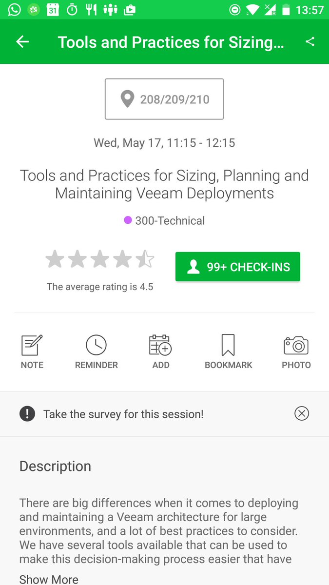 Wow! A big thank you to all of you who joined our session and your feedback. Really awesome! #VeeamON /cc <a href="/poulpreben/">poulpreben</a> <a href="/johanhuttenga/">Johan Huttenga</a>