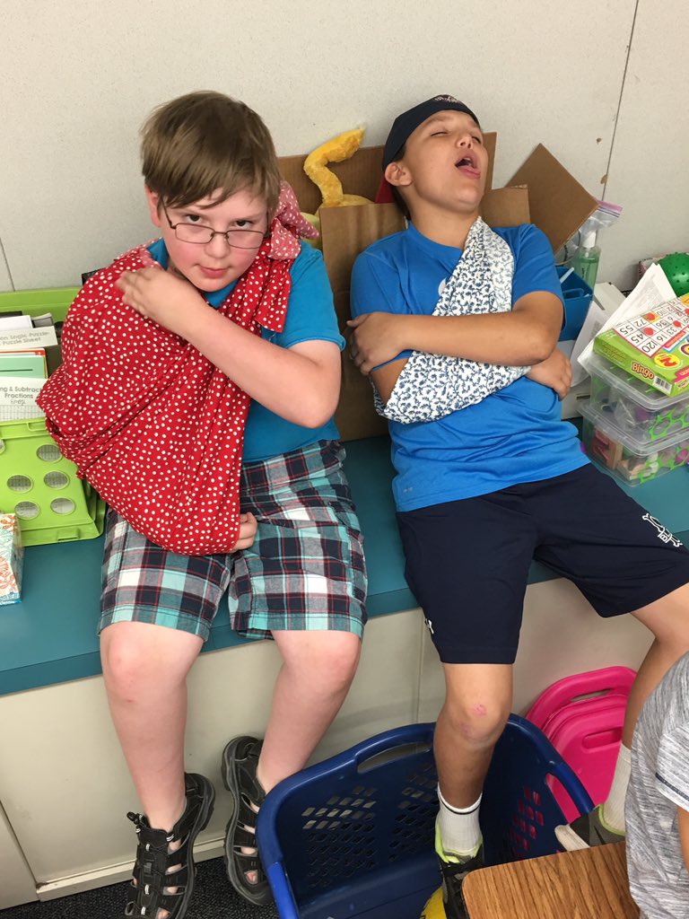 Brookwood5th's tweet photo. The Hacker Trail was rough for these two! #ourSMSDstory #Brookwoodpride #simulation #we❤️SS https://t.co/3SzPorG9w8
