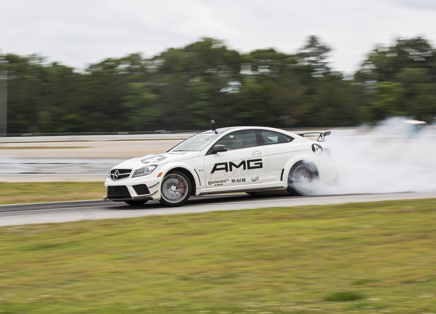 AMGExperienceUS's tweet photo. @BenzBlogger @MercedesAMG @MBUSA @Rokcorp @Ben_Wayne_ @mercedesbenzclb @BryanLima @Der_Landgraf Plenty! We can definitely attest to the #rubberhungry appetite of just one angry #C63 AMG Black Series! #AMGweek #WorldsFastestFamily https://t.co/WEHXU6sbst