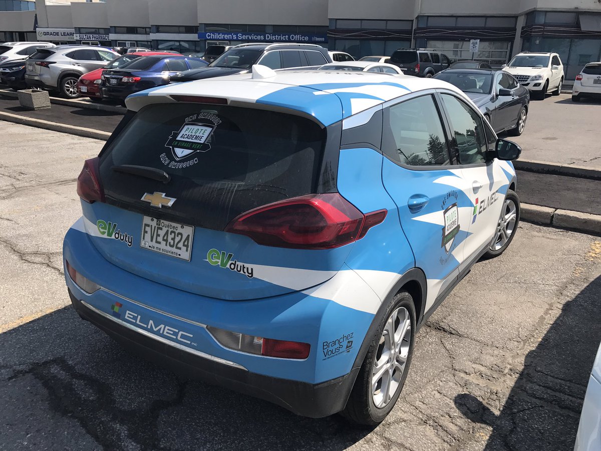 WRVoltec's tweet photo. Elmec.ca drove their #EVDuty Chevy Bolt EV from Montreal to join us in North York, ON for the opening of #EVDC @PlugN_Drive #BoltAtWork https://t.co/WDgcuh1TXM