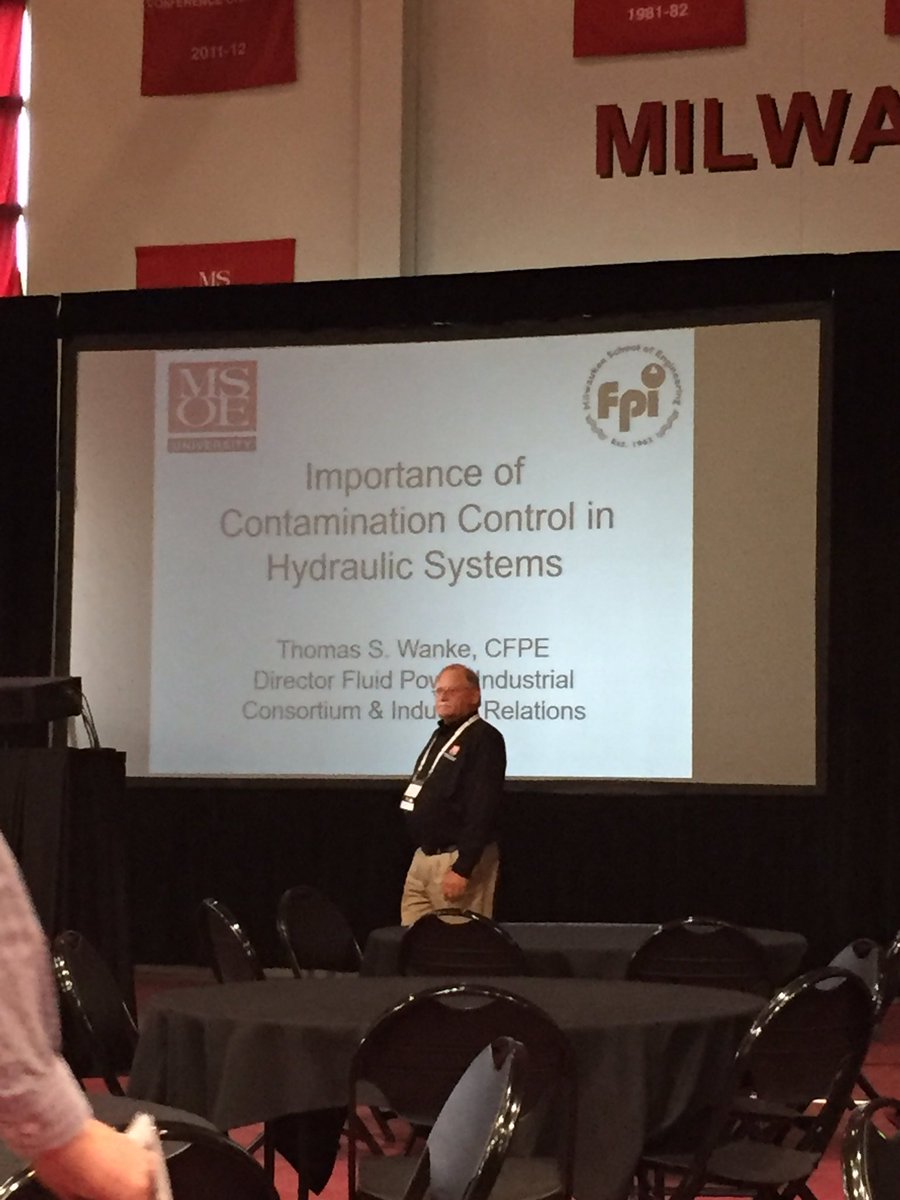 UltraCleanTech's tweet photo. Excited to hear Tom Wanke from @MSOE speak about our passion topic at @FluidPowerWorld's #FluidPowerTechnologyConference 2017!!! https://t.co/PpTCrn5U8q