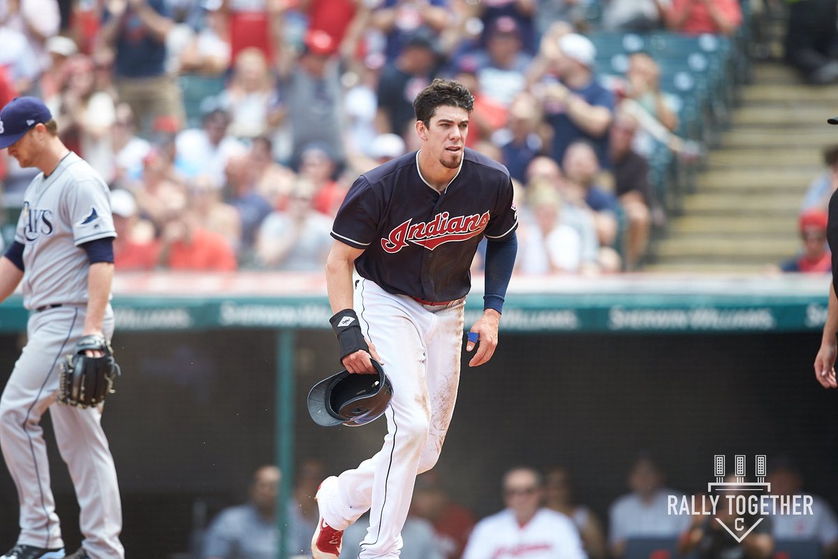 CleGuardians's tweet photo. BRADLEY BOMB!!!

Zimmer's first career home run is a 397-foot blast to right-center! #RallyTogether https://t.co/lJCBCBxFOg