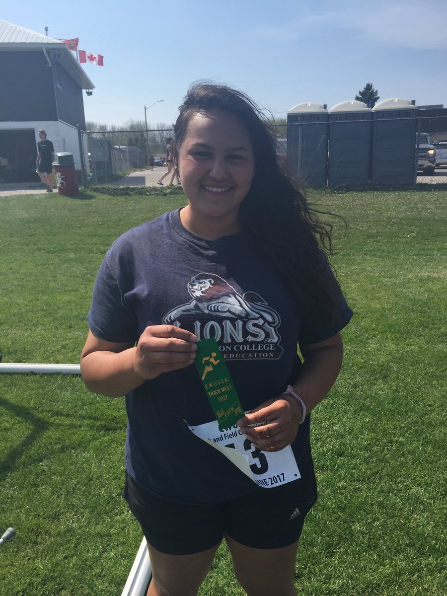 MsWillsher's tweet photo. @assumptionlion Eden Lohr takes 5th place in shot put and will advance to @OFSAA west https://t.co/oSFDGvb6QS