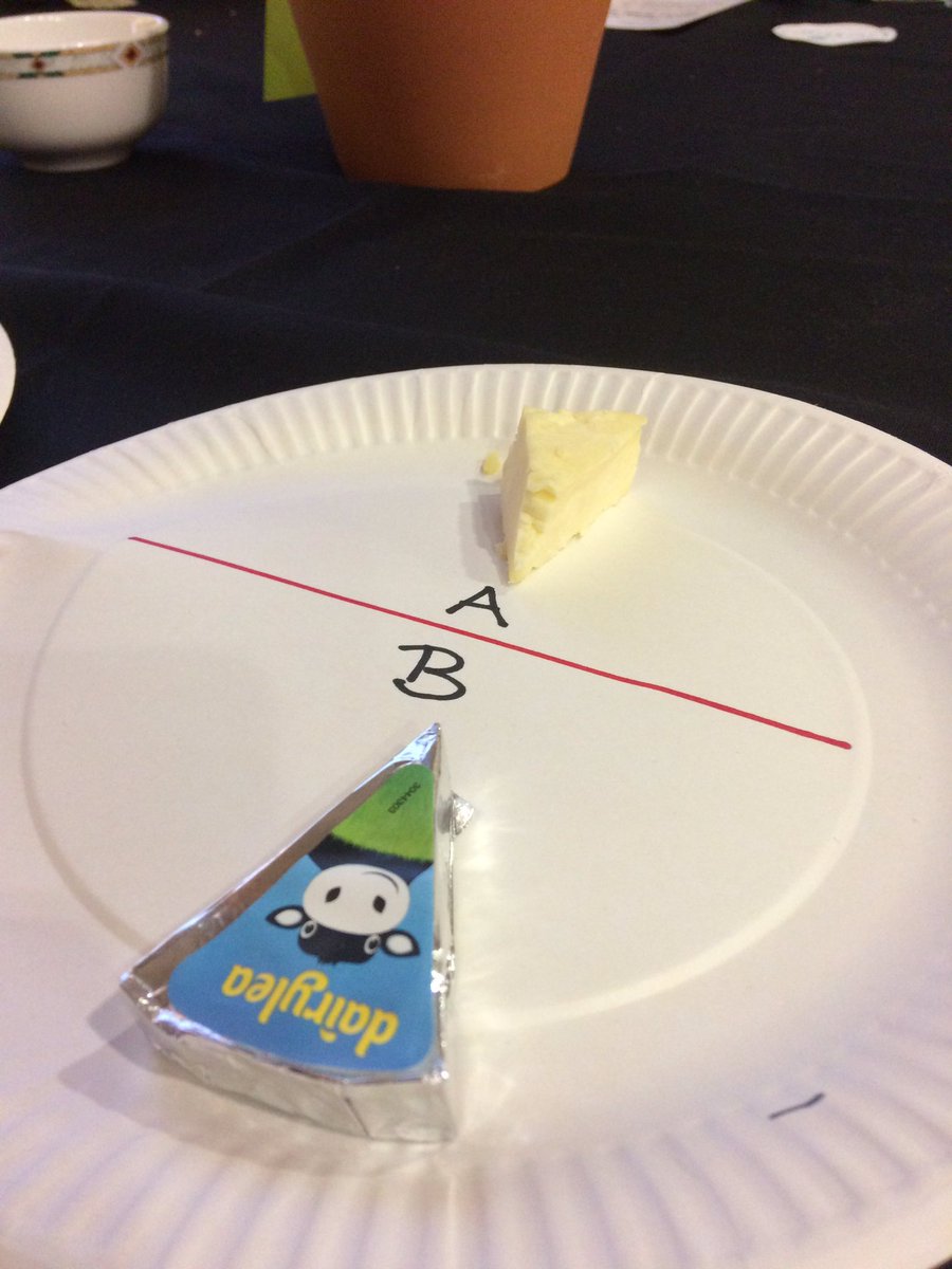 YouthTruro's tweet photo. Yorkshire qui at #dyo17 - cheese tasting. Which one is Wensleydale a or b? https://t.co/1BcfoF1wBm