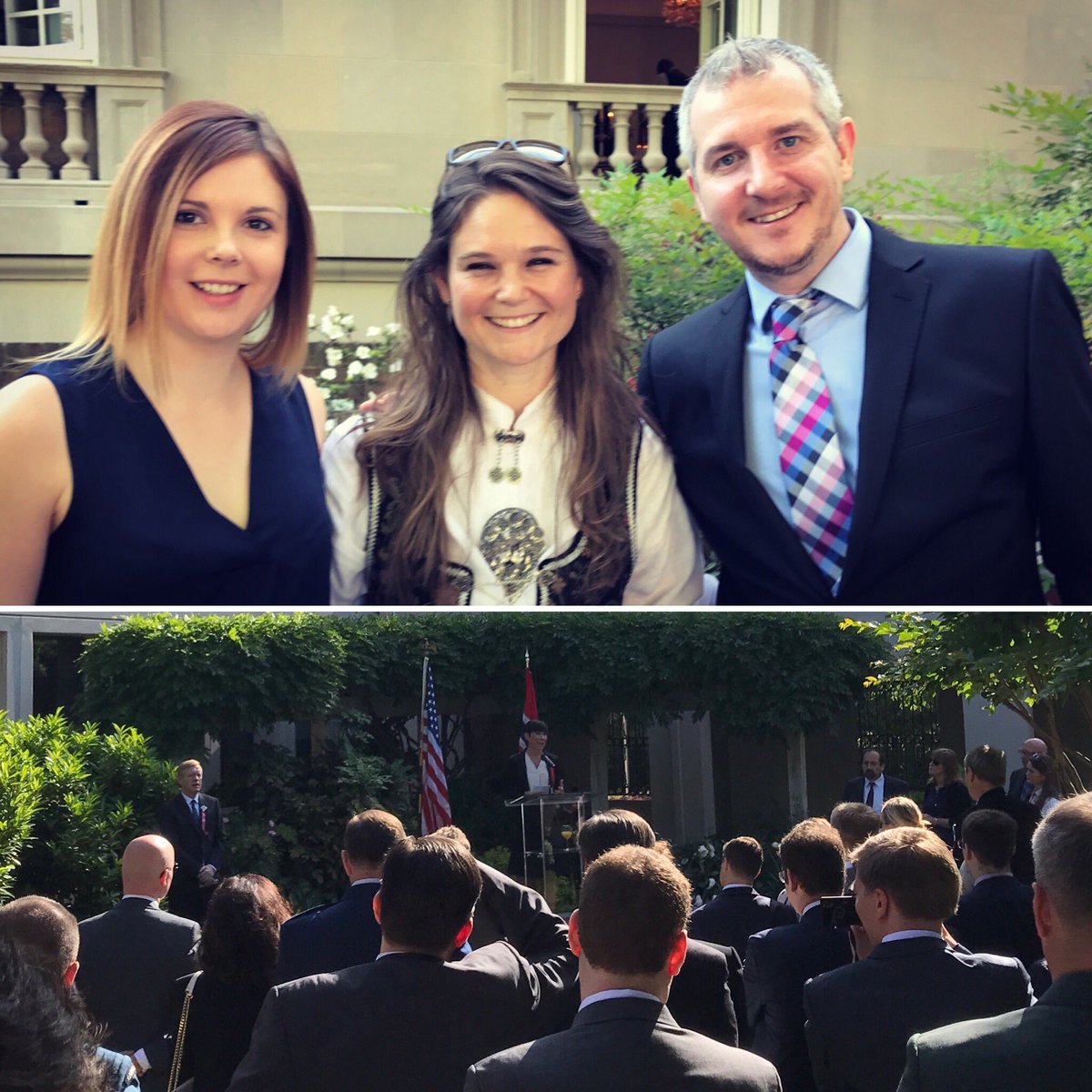 WalesinNA's tweet photo. Happy #17Mai to our friends at @NorwayUS &amp; #Norwegians all over the world from @WalesinNA 🇳🇴 Thank you @kareraas for hosting us #NorwayWales https://t.co/LFkSLfEYqc
