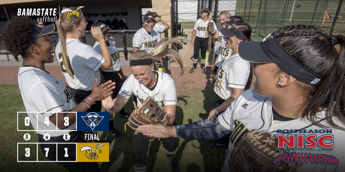 BamaStateSB's tweet photo. First post-season victory in school history in the books! ✍️✊ #MyASU 

Next game at 6 p.m. CST vs WKU https://t.co/ci8S20LQOp