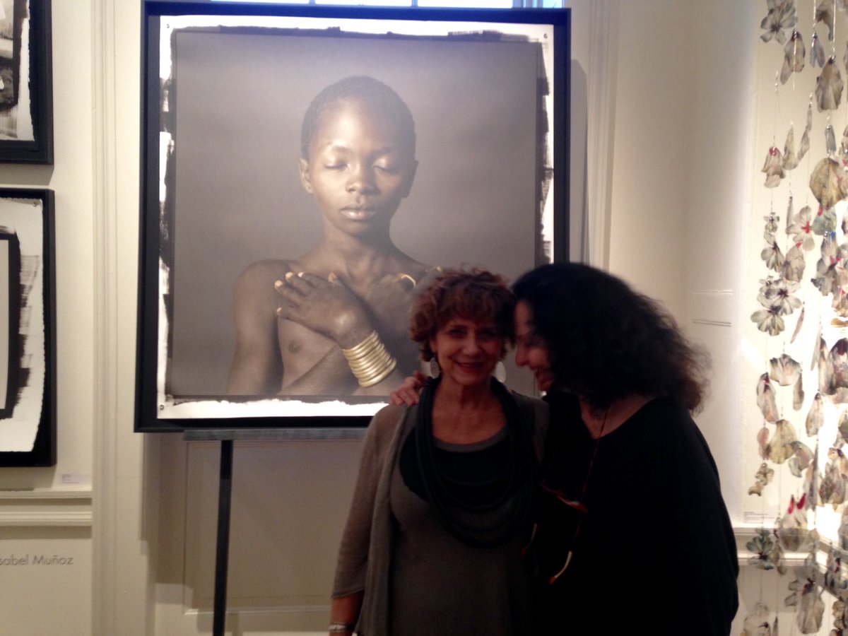 SpainCultureUK's tweet photo. The #Spanishgalleries at the opening of @PhotoLondonFair @BlancaBerlin with #isabelmuñoz and #RocioSantaCruz with #MiguelTrillo https://t.co/vWWfzo8dqW
