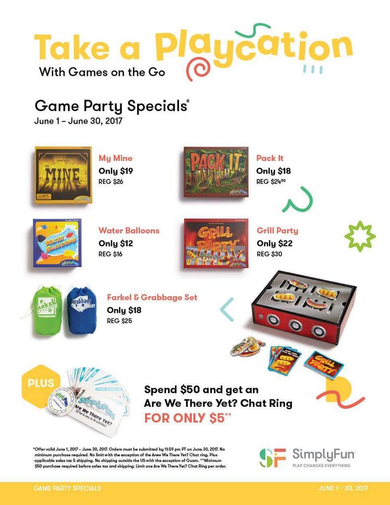 jnm2344's tweet photo. @SimplyFun June specials just in time for summer vacation!  Are We There Yet chat ring for $5?!? https://t.co/YB7yQrN9BX