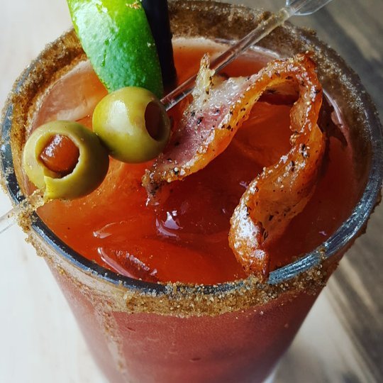 thepeasanttable's tweet image. Gearing up for #nationalcaesarday! Our #BaconCaesar features bacon-infused Wyborowa vodka and pepper-candied bacon… ift.tt/2qtHbdE