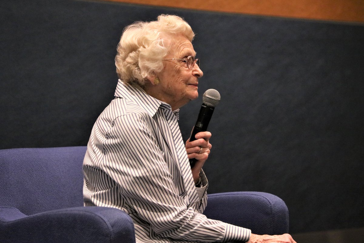 ChicagoBears's tweet photo. Mrs. Virginia McCaskey spoke to #Bears rookies about our history, being a founding franchise, shared her favorite moments &amp; took questions. https://t.co/4ZHR1eiunF
