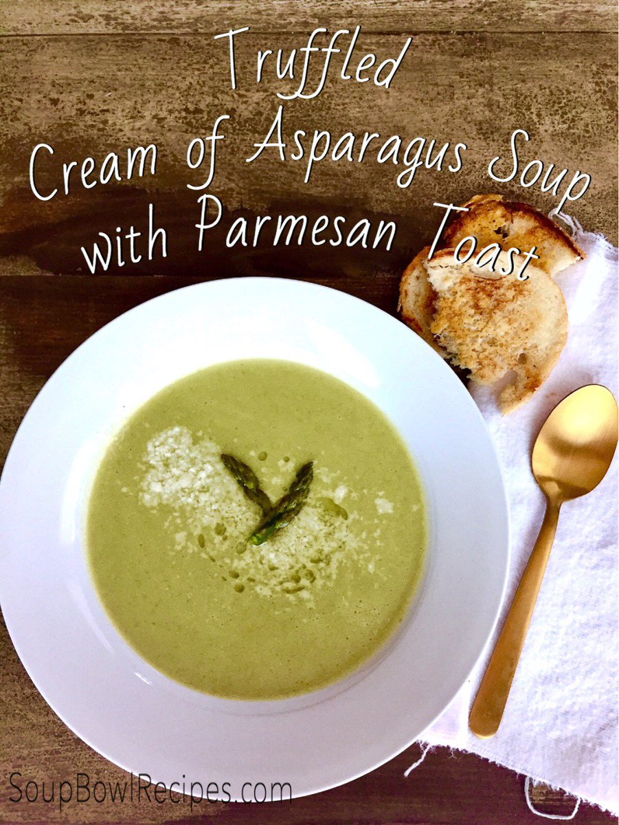 emilybrandsma's tweet photo. Truffled Cream of Asparagus Soup with Parmesan Toast https://t.co/ZtDmuFoW9p https://t.co/ZX1nON1rHV