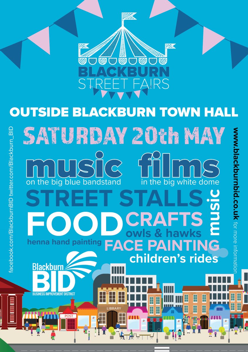Blackburn_BID's tweet image. Two Events on One Day! Blackburn Street Fair and @BlackburnMarket Kids Concert! A great day to visit Blackburn! THIS SATURDAY!!