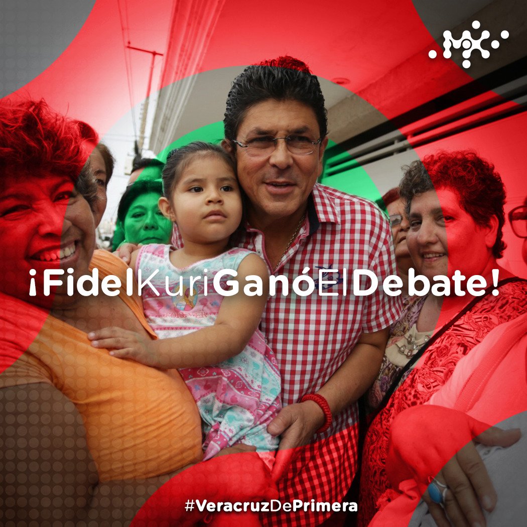 MovPRImxOficial's tweet photo. ¡@fidelkugra ganó el debate de la @xeunoticias! Vamos juntos por un #VeracruzDePrimera. @PRIVer_ https://t.co/Y40FBhuQD3