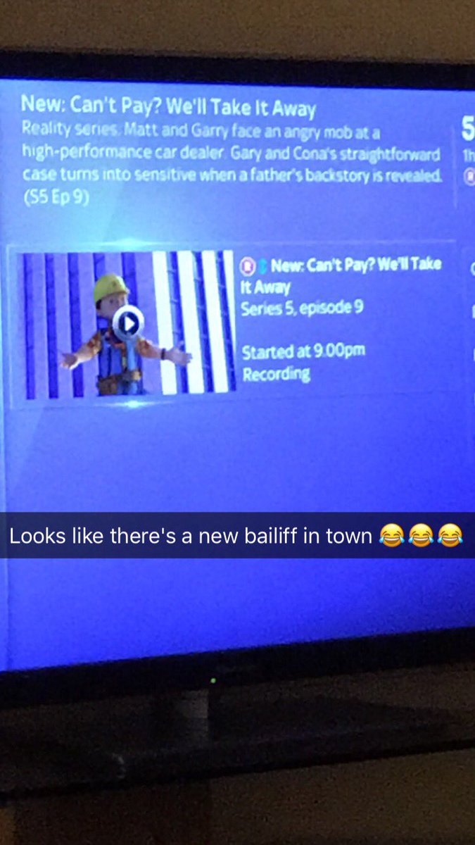 MatthewKneeshaw's tweet photo. Like the new member on #CantPayWellTakeItAway 👍🏼😂 think he'll do a cracking job #GoOnBob #BobtheBailiff #CanWeTakeIt https://t.co/yMK2JYn3RU