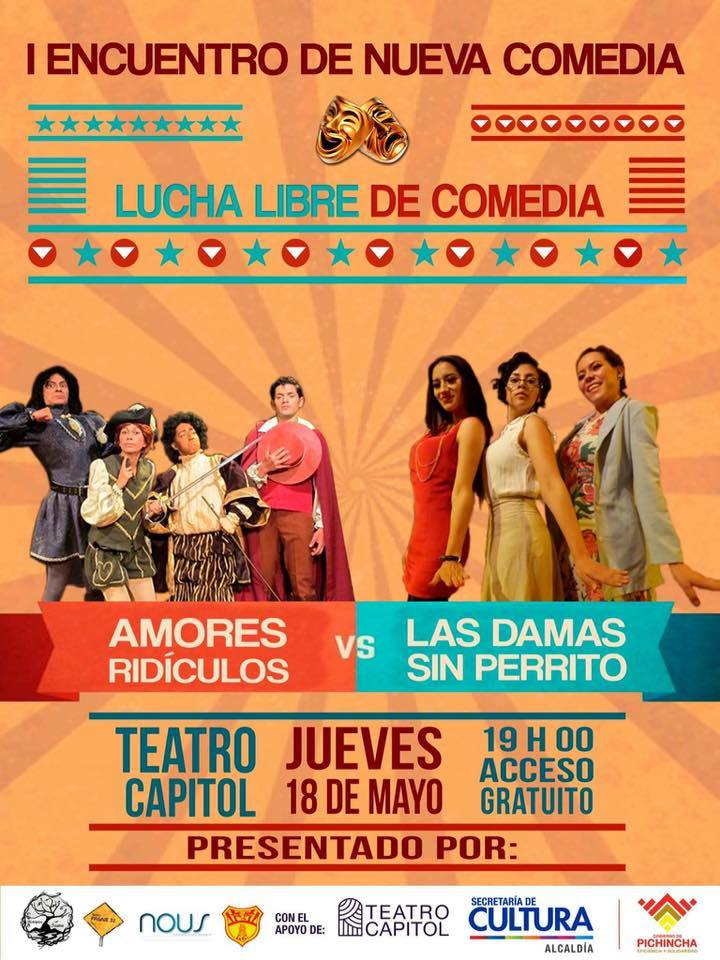 Lucha libre de Comedia mañana jueves 18 de Mayo en el Teatro Capitol #Quito <a href="/capitolquito/">Teatro Capitol Quito</a>