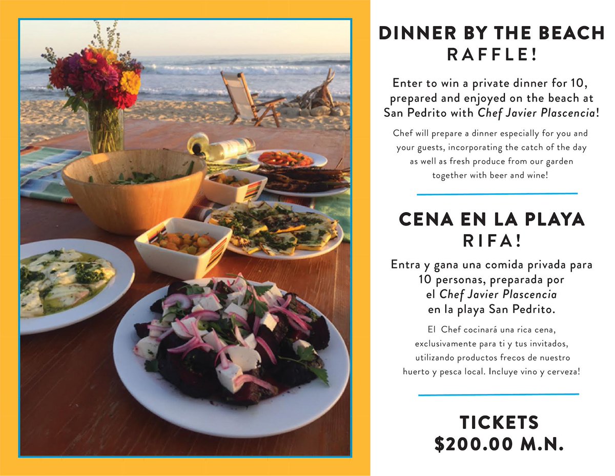 jazamango's tweet photo. #Jazamango te invita a participar en la rifa de una cena para 10 personas en la playa con el Chef @JavPlascencia Informes + tix en Jazamango https://t.co/Hn2fhylhOV
