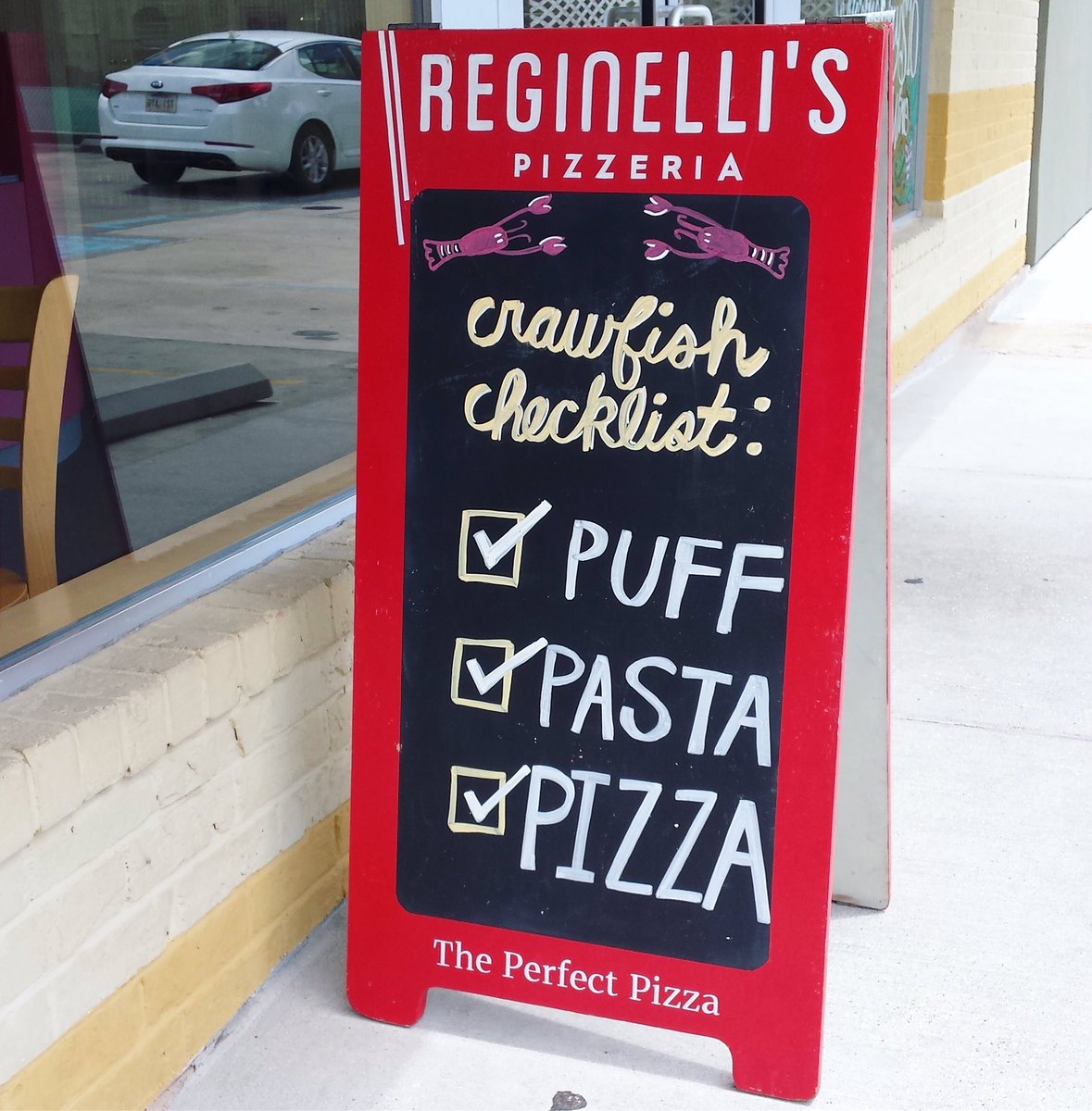 ReginellisNOLA's tweet photo. Complete the crawfish checklist before our Seafood Special menu ends! #CrawfishPuff #CrawfishPasta #CrawfishPizza https://t.co/kSlswkaTQW