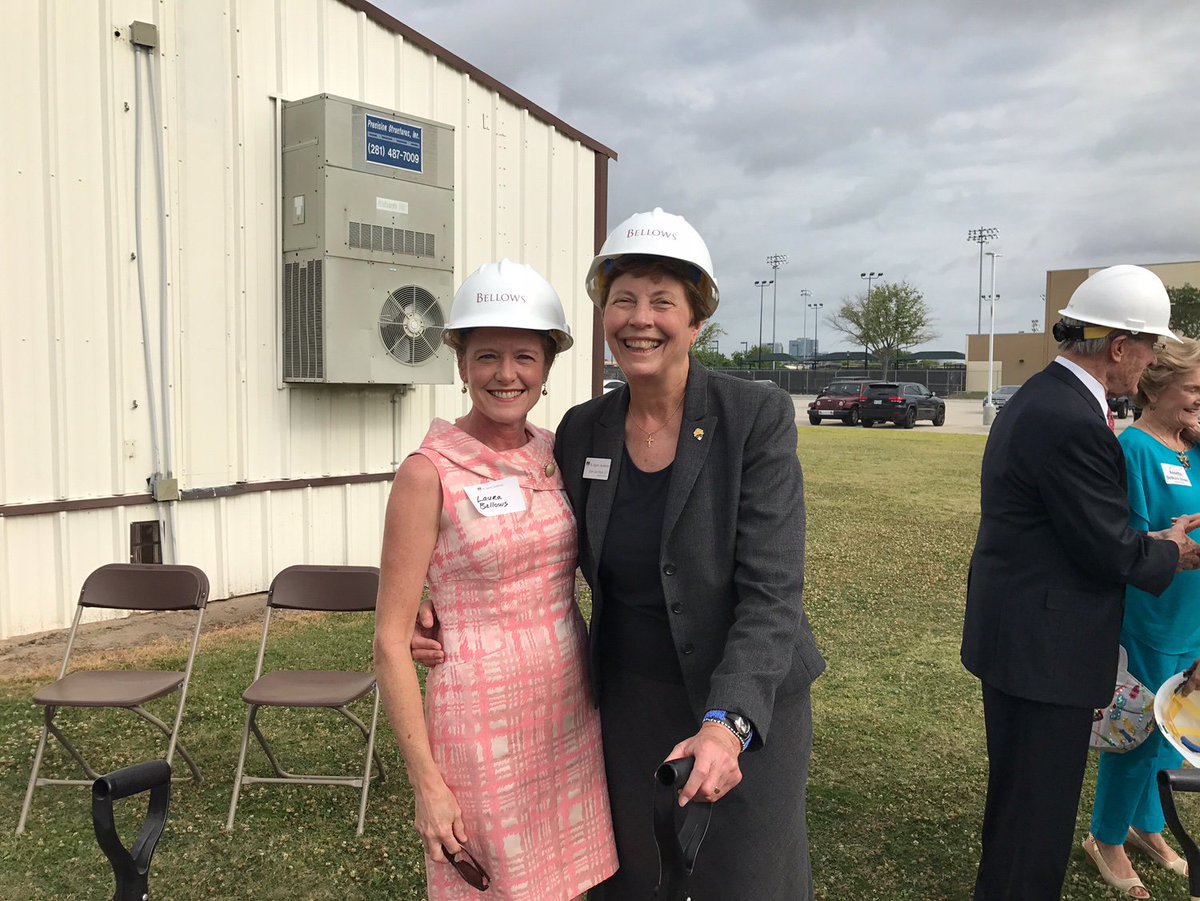 Bellows attending the St. Agnes Academy Student Life Center Groundbreaking Ceremony!