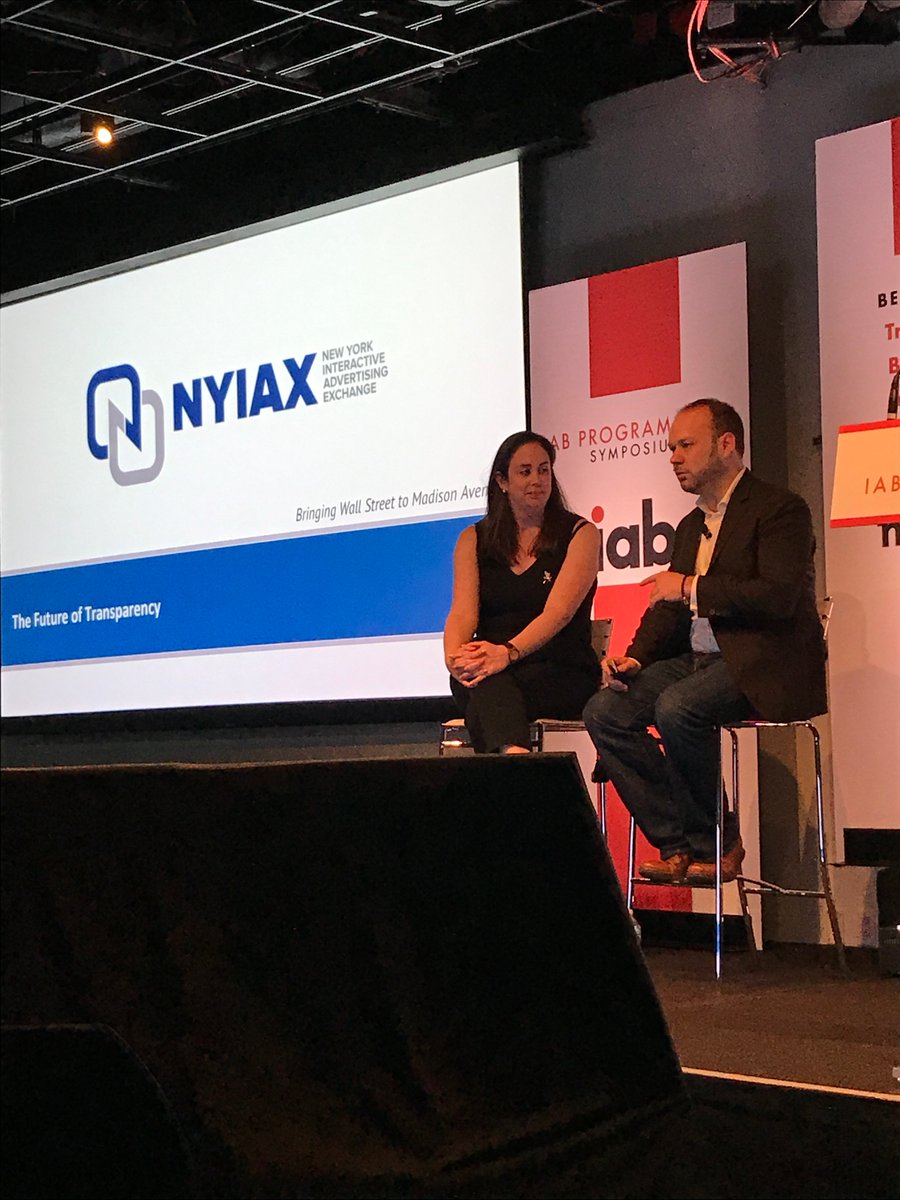 iab's tweet photo. Richard Bush @NYIAXInc and @alannaaroazzi talk The Future of Transparency: Blockchain, Contracts, and Currency #IABProgrammatic https://t.co/X89046KqLH