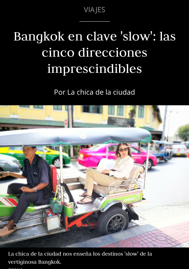 Mysevendays_'s tweet photo. Mi querida @lachicadelaciud se va de viaje y yo me muero de envidia! #quierovolverabankok #asisi #slowtrips https://t.co/f2GkFPGf59