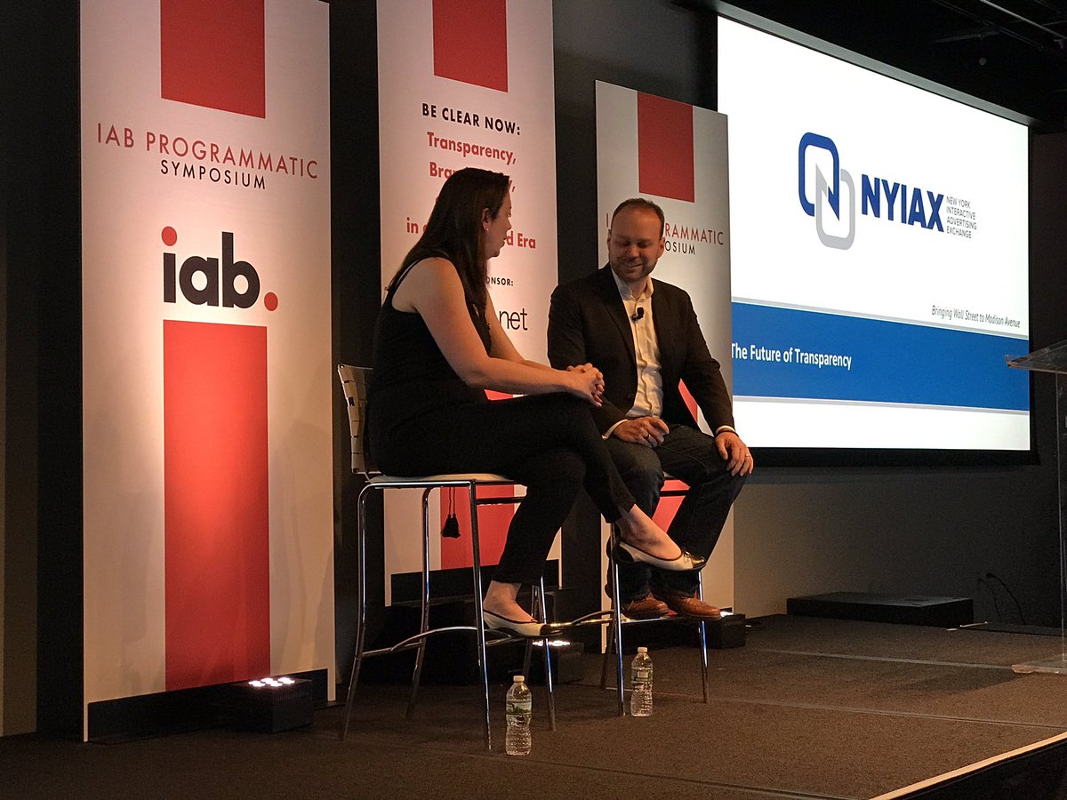 mcaldecutt's tweet photo. . @NYIAXInc's Richard Bush: Blockchain allows for the transfer of assets, not a copy #IABProgrammatic https://t.co/4WNX3CIUP0