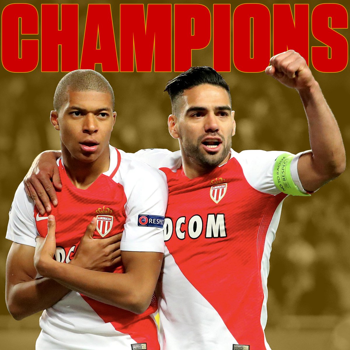 ESPNFC's tweet photo. Monaco are Ligue 1 champions! They beat Saint-Étienne to clinch their first league title since 2000! https://t.co/Q7iLbPResW