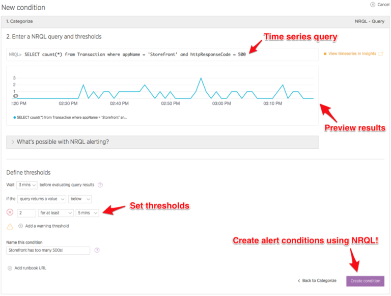 newrelic's tweet photo. Hooray🍾! #NRQL Alerts 🚨 goes GA: Create customized alerts based on NRQL queries &amp; data stored in NRDB https://t.co/nrl3sE5eQk #alerting https://t.co/KZelinV0Xy