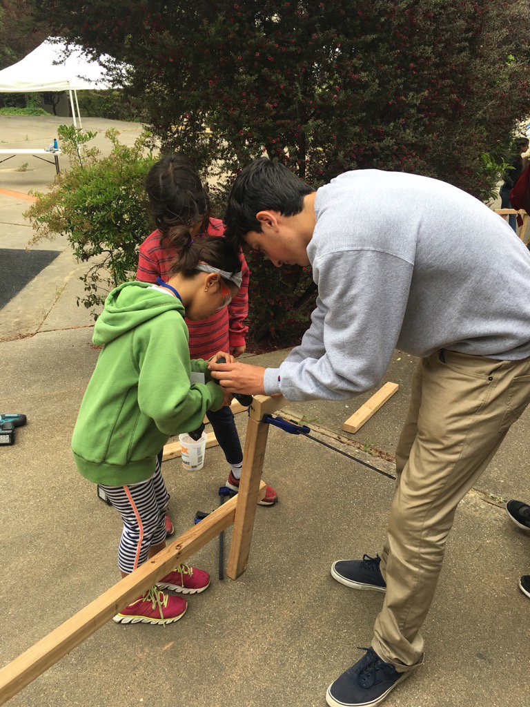 Second graders and seniors partner in the Big Build! #hrsmoments