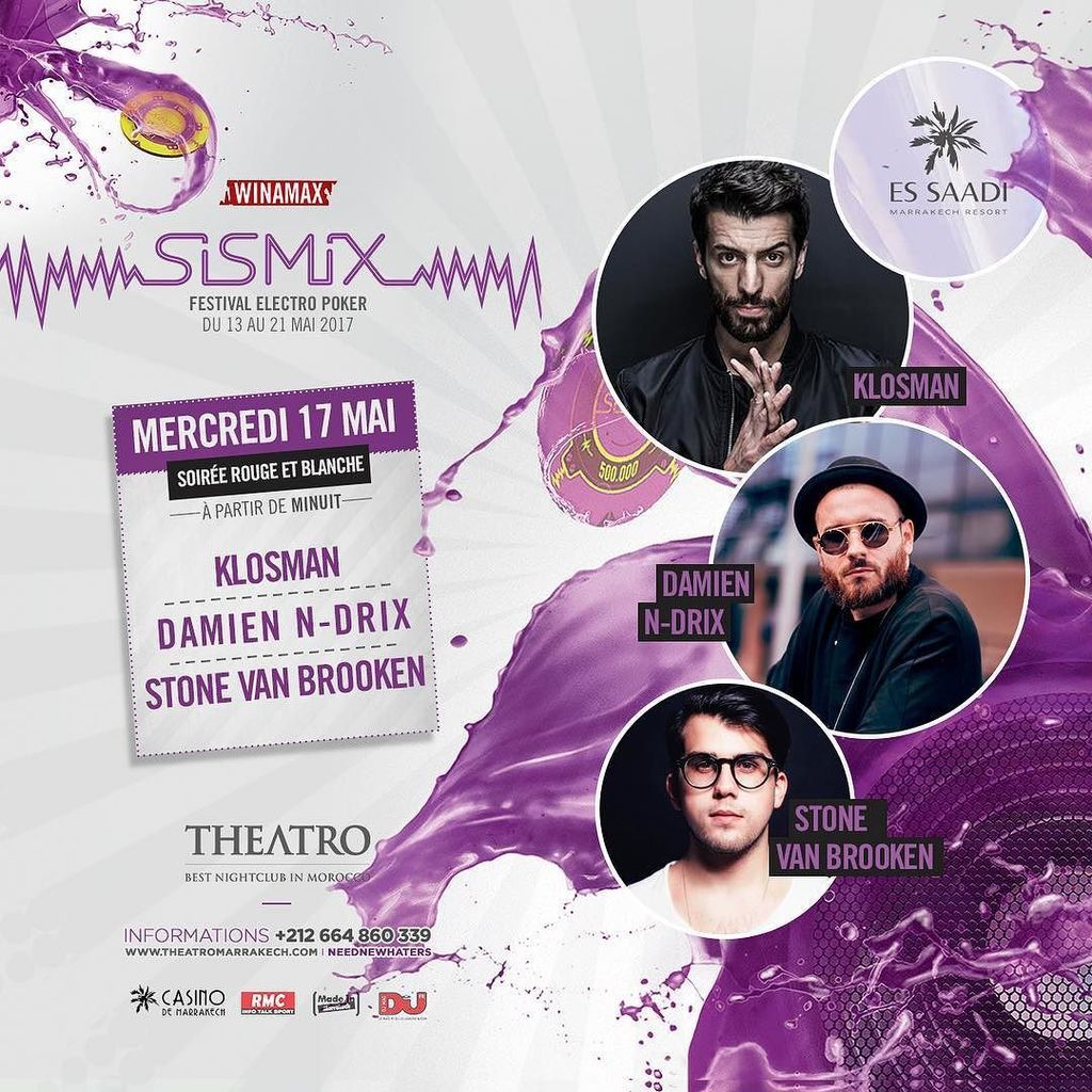 theatromorocco's tweet photo. Line-up of the night: @gregoriklosman x @damienndrix x @stonevanbrooken
__________
#theatro #theatromarrakech #marrakechbynight #marrakec… https://t.co/ZTJAFIrJxM