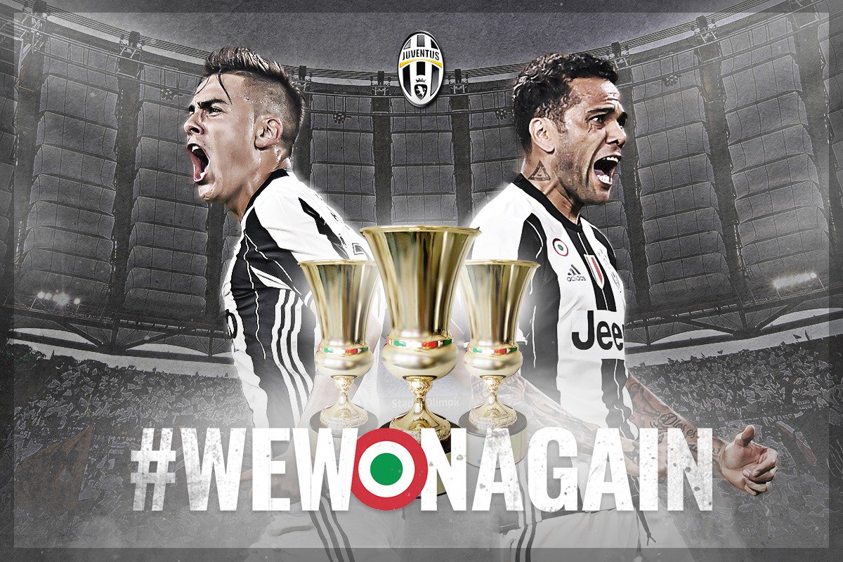 CHAMPIONS!!!! THREE COPPA ITALIA IN A ROW!!!! #WEWONAGAIN #FINOALLAFINE