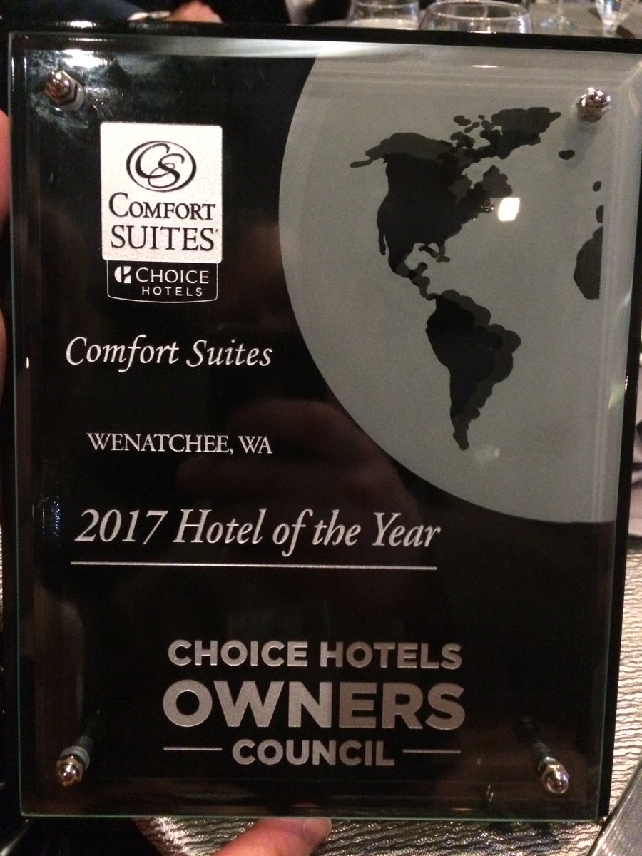 WenatcheeCS's tweet photo. Thank you all for everything you do that made us @ChoiceHotels Hotel of the Year! For more info: https://t.co/zE1yh2mb9K https://t.co/fLzZoiR0Rb