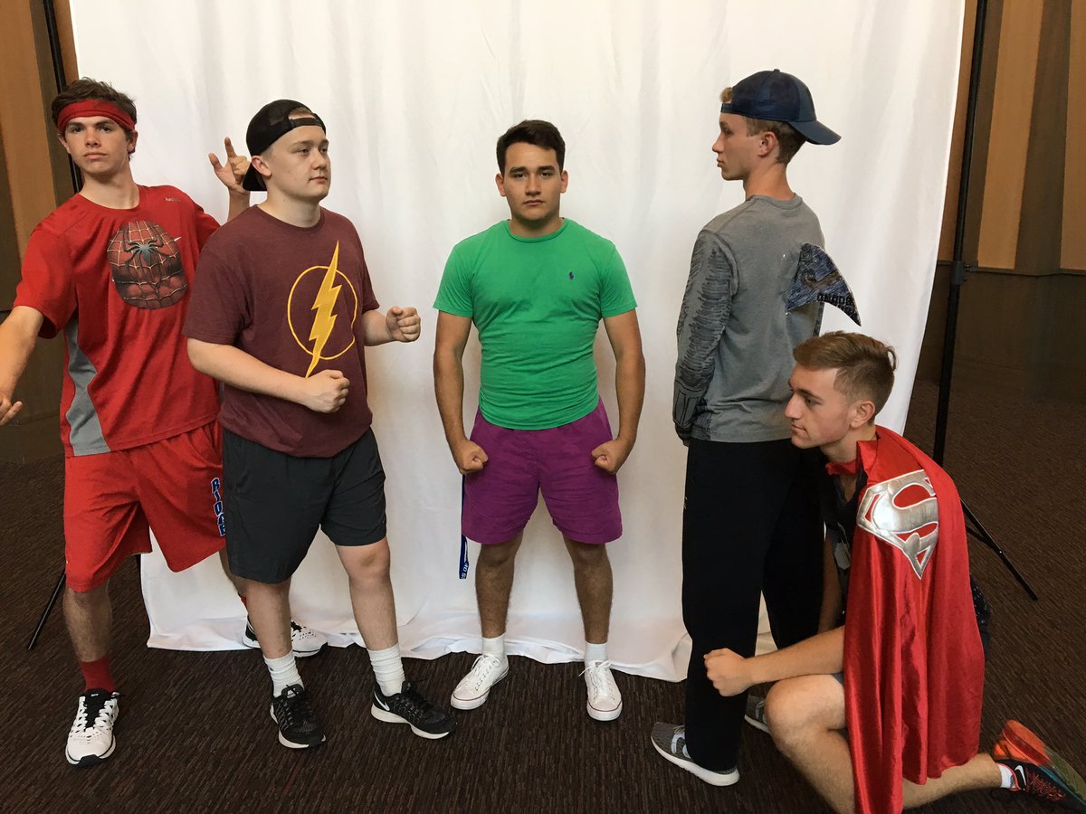 H12StoneSL's tweet photo. The first set of super heroes have arrived! What are you dressing up as?! #H12 https://t.co/GNY1kdJE8A