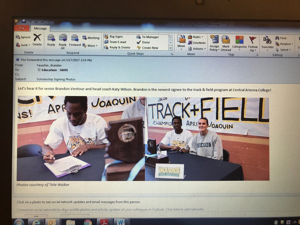 SaltRiverAD's tweet photo. Congratulations SRHS senior Brandon Ventour, the newest signee to the Central Arizona College track &amp; field program! https://t.co/Gr8HreVw3j