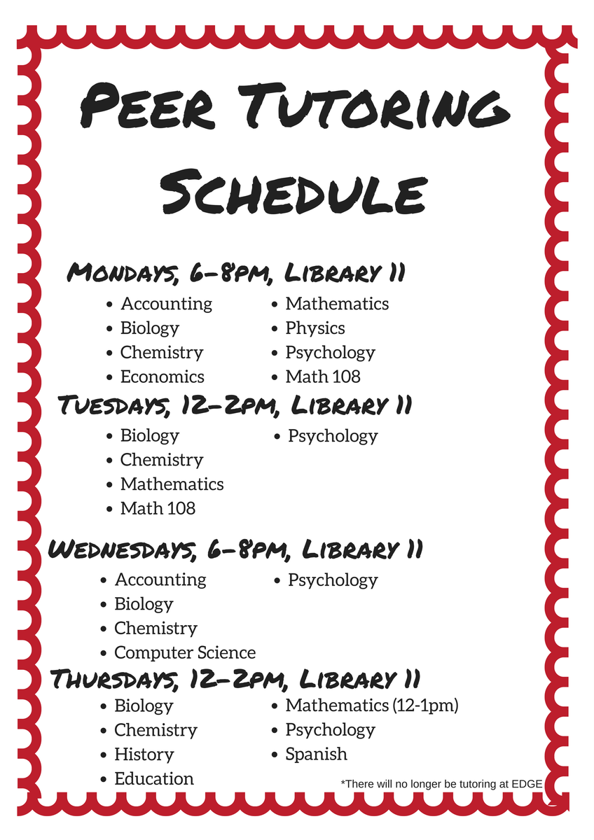 NCCStudSuccess's tweet photo. Finals are just around the corner!  Check out when a tutor is available for your course. https://t.co/88PWvs9Aqb