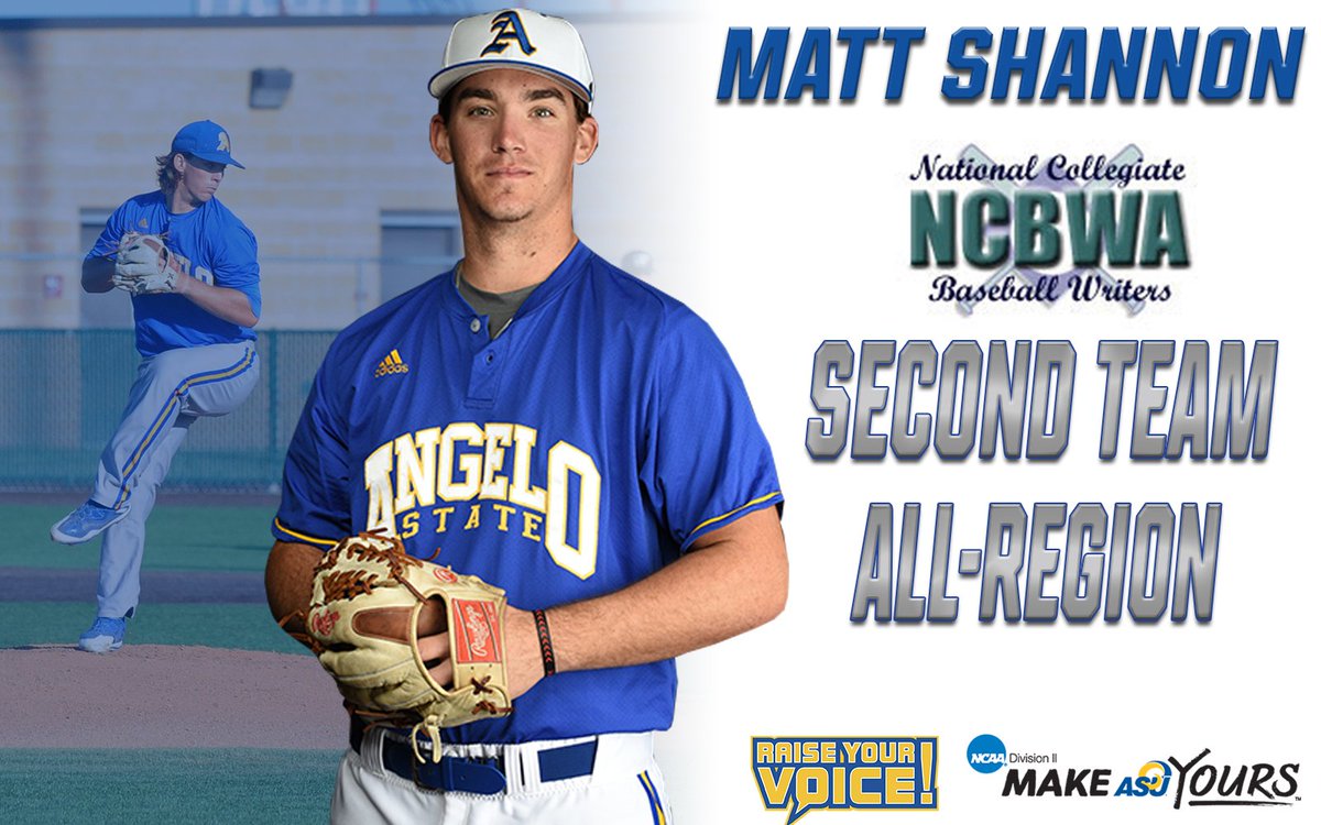 AngeloSports's tweet photo. Congrats to #RamBaseball players  Matt Shannon and Joe Hauser on being selected to the NCBWA All-Region Second Team! https://t.co/7p1JuT7DK6