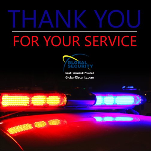 Global4Security's tweet photo. In Honor of Police Officer Memorial Week, thank you to all the law enforcement officers who keep us safe each day. #PoliceWeek #ThankYou https://t.co/e63TzS4SIG